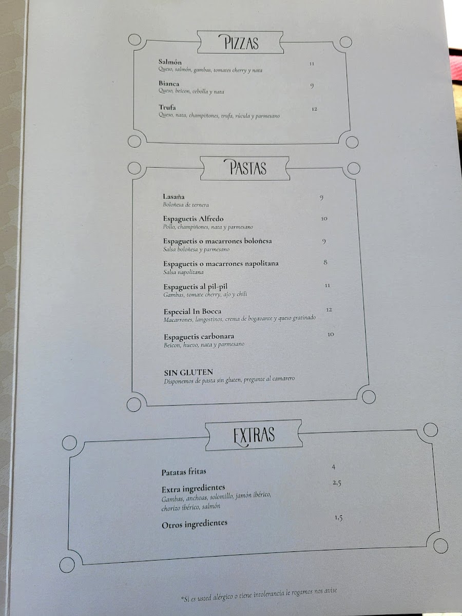 Menu In Bocca Marbella-7